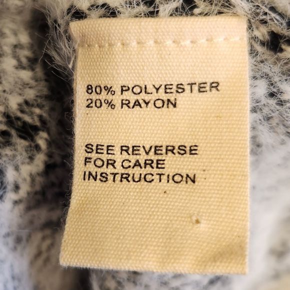 Zebra Sweater Mock Neck, Size Large - B My Story, Super Soft and Fuzzy - Picture 5 of 9